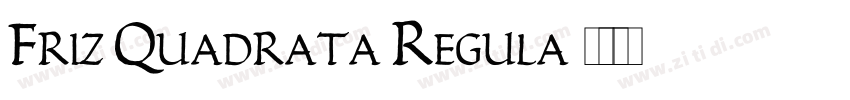 Friz Quadrata Regula字体转换